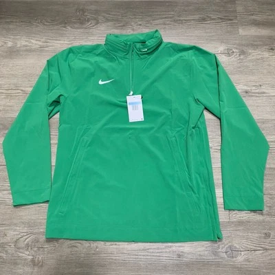 NEW Men's Size M Nike Vapor Green Hooded Jacket Half Zip 1/2 Coaches Football - Image 1 of 4