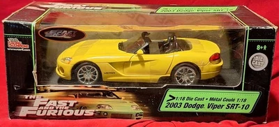 Ertl Racing Champions 1:18 Fast and the Furious 2003 Dodge Viper SRT-10 Yellow - Image 1 of 4