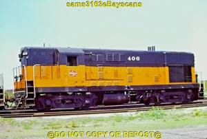 ORIGINAL SLIDE MILWAUKEE ROAD FAIRBANKS MORSE 406 FRESH PAINT BENSENVILLE 1975 - Picture 1 of 1