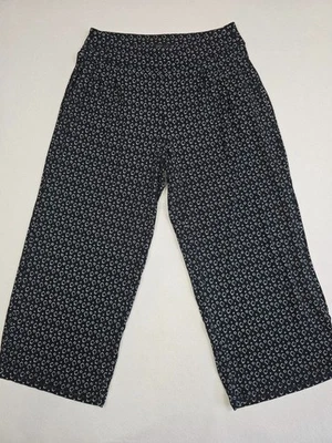 Pantalones Cortos Plisados J Jill Wearever Blanco y Negro Patrón Geométrico Talla S Foto 1 de 4