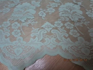 PRETTY GREEN LACE VALANCE--30" WIDE X 18" LONG. --#R39A-4 - Picture 1 of 24