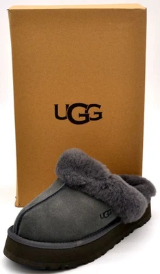 UGG Womens Disquette Clog | Charcoal | 1122550-CHRC | Authentic New - Image 1 of 4