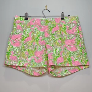 LILLY PULITZER Women's Callahan Resort White Hot Wings Print Pink Green Size 6 - Picture 1 of 10