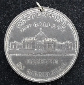 Medaglia originale 1876 Centennial Art Gallery Memorial Philadelphia, PA - Foto 1 di 2