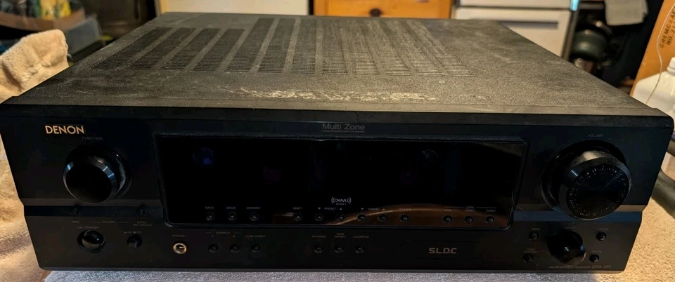 DENON DRA-397 Black Home Stereo Audio Receiver - Parts / Repair - No Power - Image 1 of 4