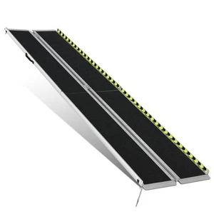 29" W X 10' L X 2" H 880 lbs Capacity Extended Aluminum Black Wheelchair Ramp - Picture 1 of 6