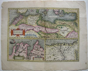 África África África del Norte Túnez Egipto color antiguo mapa grabado en cobre Ortelio 1606  - Imagen 1 de 1