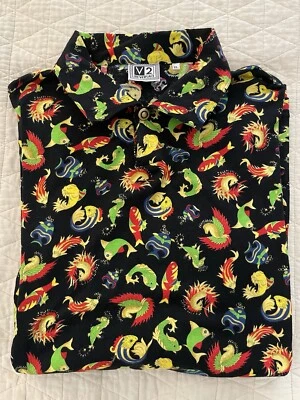 V2 By Gianni Versace Made in Italy Vintage Bright Koi Fish Print Shirt Size XL - Image 1 of 4