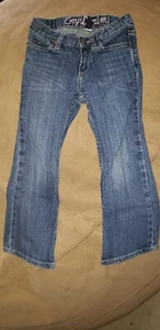 BABY GAP GIRLS Toddler 4 YEARS FLARE DENIM BLUE JEANS - Picture 1 of 3