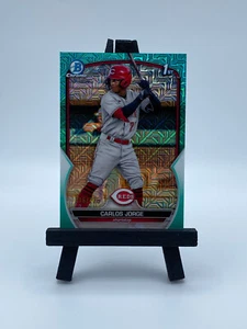 2023 Bowman Cromato Carlos Jorge 1° Aqua Mega Mojo Rifrattore 216/225 #BCP120 - Foto 1 di 2