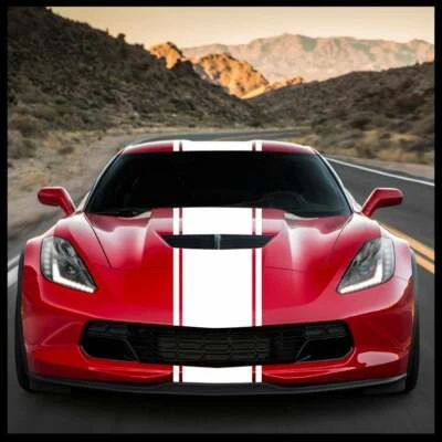 Calcomanía a rayas de carreras calcomanía para capó automotriz camión motocicleta autocaravana vinilo - 72" Foto 1 de 3