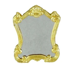 Dolls House Rococo Mirror in Decorative Gold Frame Miniature - Picture 1 of 8