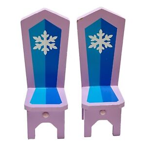 Kidcraft Disney Princess Elsa Chairs Wood Lot 2 Doll House