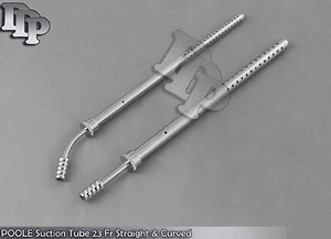 Tubo de succión 2 POOLE 23 Fr instrumentos quirúrgicos rectos y curvos - Imagen 1 de 3
