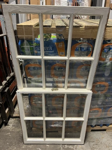2 -31 x 31 Vintage Window top Bottom sashes old 6 pane Frame  1964  Arts & Craft Cover