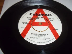 LEE STIRLING My heart commands me UK 1963 COLUMBIA DB 4992 7" A DEMO - Picture 1 of 6