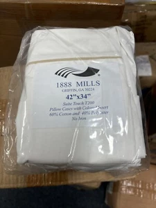 Pillow Case, 12 Pcs , Standard T200 43x36, 60% Cotton 40% Polyester. New ! - Picture 1 of 1