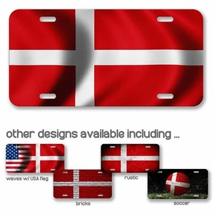 High Grade Aluminum License Plate - Flag of Denmark (Dane) - Many Options - Picture 1 of 10