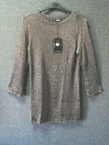 Missguided Plus Size Metallic Knitted Jumper Size 16/18 rrp £40 NH100 OO 08 - Picture 1 of 5
