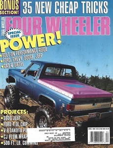 APRIL 1993 FOUR WHEELER MAGAZINE TRUCKS POWER FORD CHEVY DODGE JEEP GAS DIESEL - Picture 1 of 1