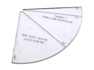 BEECHCRAFT PREMIER I POWER ARM PROTRACTOR TEMPLATE - Picture 1 of 1