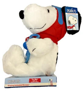 Peanuts Merry Christmas SINGING ANIMATED SNOOPY Light-Up Spinning LED Propeller - Picture 1 of 4