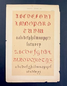 Design letters text early alphabet 15th century Italian from British Museum - Picture 1 of 3