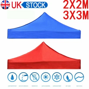 Garden BBQ Gazebo Top Cover Cloth Roof Replacement Fabric Tent Canopy 2x2m 3x3m - Picture 1 of 16