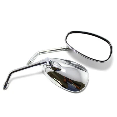 2X Espejos retrovisores laterales cromados para motocicleta Honda Shadow VTX1800C Kawasaki Foto 1 de 4