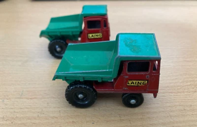 1961 MATCHBOX LAING MUIR HILL DUMPER TRUCK RED #2 DIECAST ( 2 car lot ) - Image 1 of 4