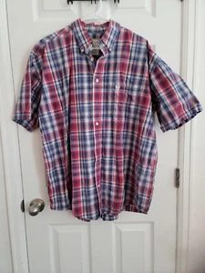 Rough Stock Panhandle Button Down Shirt Mens Size XL Long Sleeve Red Blue - Picture 1 of 7