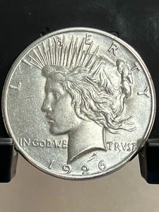 Dólar de plata 1926-S Peace espejo circulado extremadamente fino a prueba de brillo CW - Imagen 1 de 2