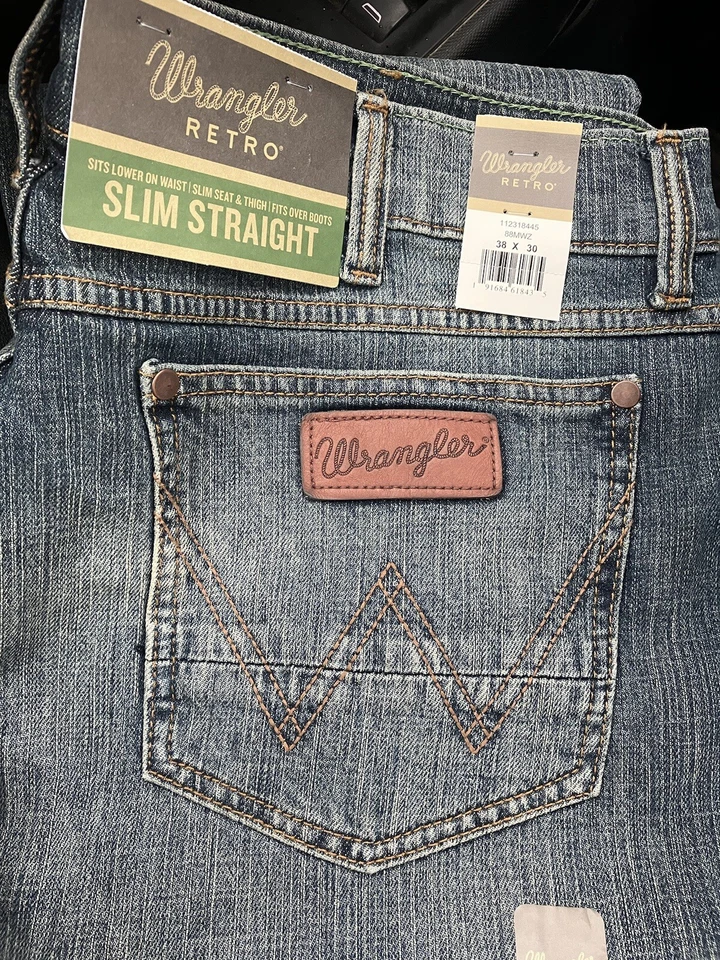 Wrangler Retro 38x30 Slim Straight Hombre Foto 1 de 1