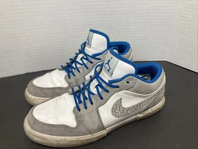 Nike Air Jordan Retro V1 481177-106 Blanco Azul Gris Cemento Tenis Talla 8 Zapato Foto 1 de 4