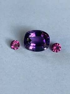 Andy's Gem Garage Sale - 4ct Cushion Amethyst / Garnet Combo- Natural - Intense - Picture 1 of 4