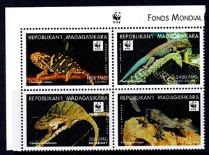 Madagascar 1999 Lizards - WWF Complete Mint MNH Set Block SC 1404 - Picture 1 of 1