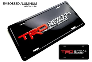 TRD OFF ROAD Embossed Aluminum License Plate Toyota Racing Development Tundra 4R - Picture 1 of 10