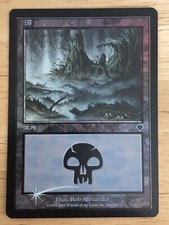 FOIL Swamp Japanese Invasion Rob Alexander #340 mtg NM