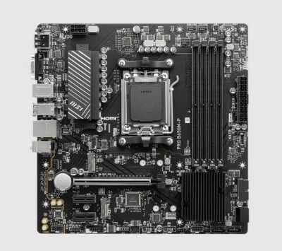 For MSI PRO B650M-P Motherboard DDR5 AMD B650 Socket AM5 mATX Test OK - Image 1 of 4
