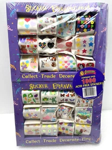 VINTAGE SANDYLION STICKER EXTRAVANGANZA 1996 SEALED ROLLS 1000 DAMAGED BOX - Picture 1 of 15