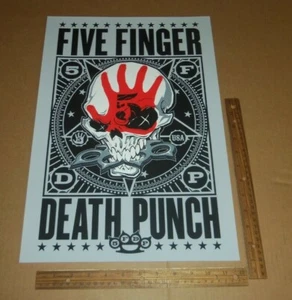 Five Finger Death Punch Leinwand Poster 13x19 Kunst von Eric Burntildead - Bild 1 von 3