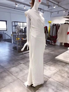 RACHEL GILBERT White One shoulder Gown Dress Size 1 NWT - Picture 1 of 11