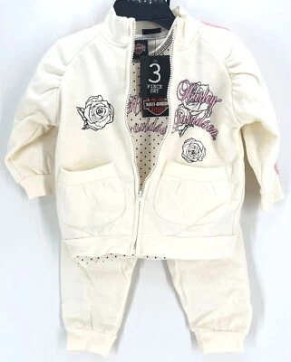 Harley Davidson® Motorcycle Kids Newborn Girls Polka Dot Sweatsuit 3 Piece Set - Image 1 of 4