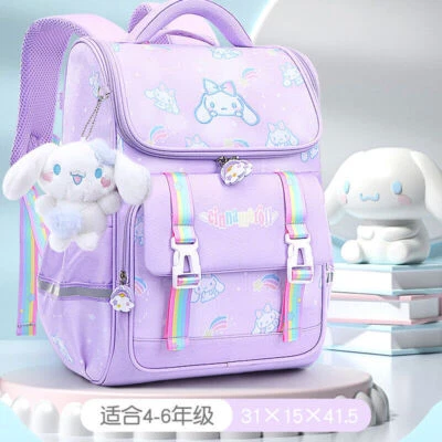 Linda Cartera de Estudiante Cinnamoroll Reflectante Bolso Escolar Felpa Colgante Mochila 1 pieza Foto 1 de 4