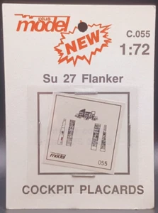 Plus Model | No. C.054 | 1:72 Su-25K Frogfoot Cockpit Placards - Picture 1 of 1