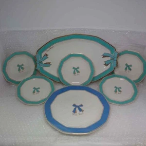 NINA RICCI Sango Plate Platter set of 7 22.5 x 35cm , 23cm , 16cm 3 Size set - Picture 1 of 14