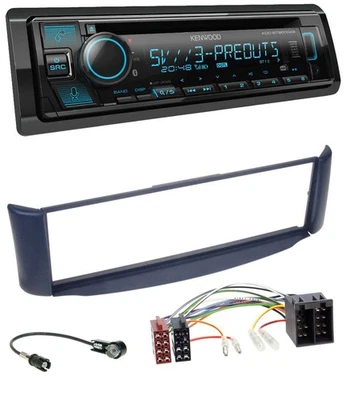 Kenwood Bluetooth USB CD MP3 DAB Autoradio für Smart ForTwo 450 blau ohne Metall - Bild 1 von 4