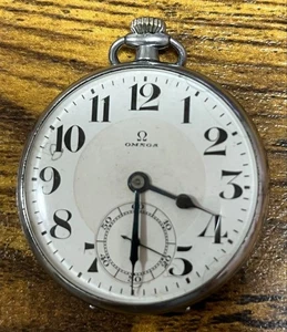 OMEGA Pocket Watch Hand-Wound Small Second 16 jewels/2 position adjustment 1923 - Picture 1 of 4