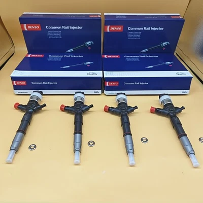 4x Denso Diesel Fuel Injector 23670-09070 For 05-07 Toyota Hiace 2KD-FTV 1KD-FTV Foto 1 de 4