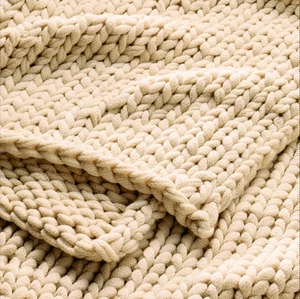 50" x 70" Oversized Solid Bed Throw Blanket Casaluna Natural Heavyweight - Picture 1 of 8